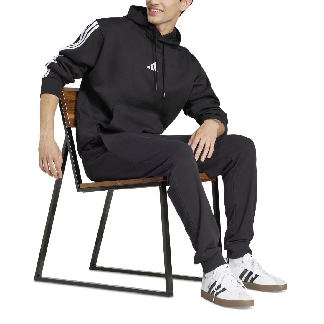 adidas Men's Essential Three Stripes Fleece Hoodie
