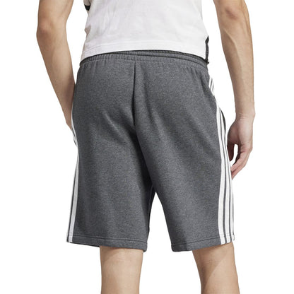 adidas Men's Essential Three Stripes Fleece Shorts - Black / Wht
