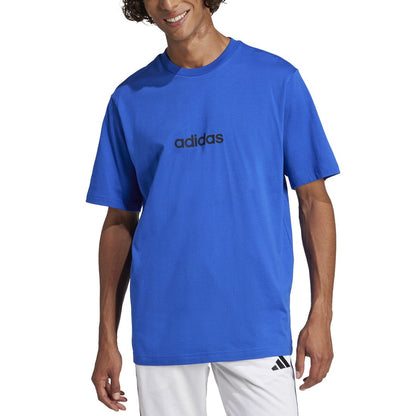 adidas Men's Essentials Regular-Fit Linear Logo Graphic T-Shirt