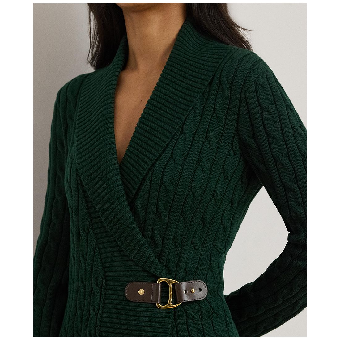 Lauren Ralph Lauren Women's Buckled Cotton Sweater