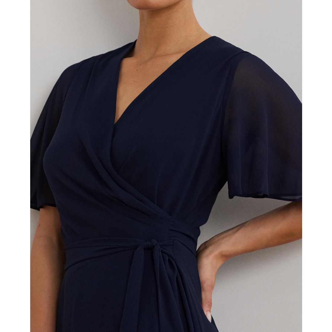 Lauren Ralph Lauren Women's Belted Georgette Dress