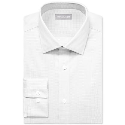 Michael Kors Men's Regular Fit Airsoft Stretch Ultra Wrinkle Free Dress Shirt