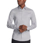 Michael Kors Men's Airsoft Slim Fit Untucked Length Wrinkle Free Stretch Dress Shirt