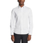 Michael Kors Men's Airsoft Slim Fit Untucked Length Wrinkle Free Stretch Dress Shirt