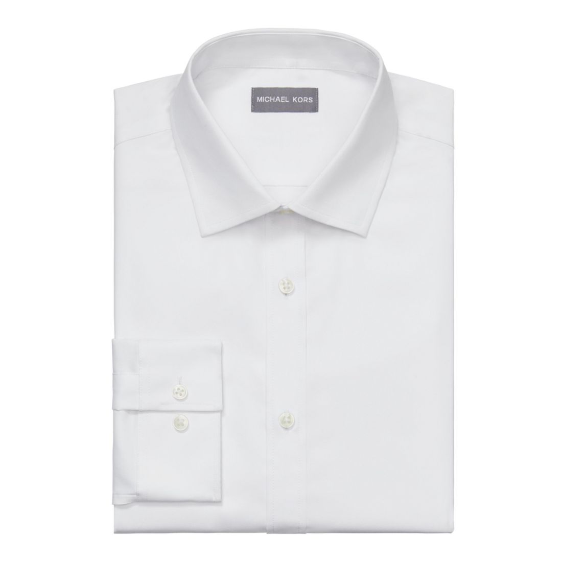 Michael Kors Men's Airsoft Slim Fit Untucked Length Wrinkle Free Stretch Dress Shirt