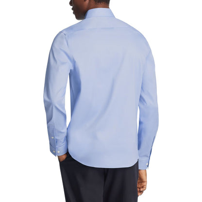 Michael Kors Men's Airsoft Slim Fit Untucked Length Wrinkle Free Stretch Dress Shirt
