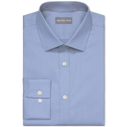 Michael Kors Men's Airsoft Slim Fit Untucked Length Wrinkle Free Stretch Dress Shirt