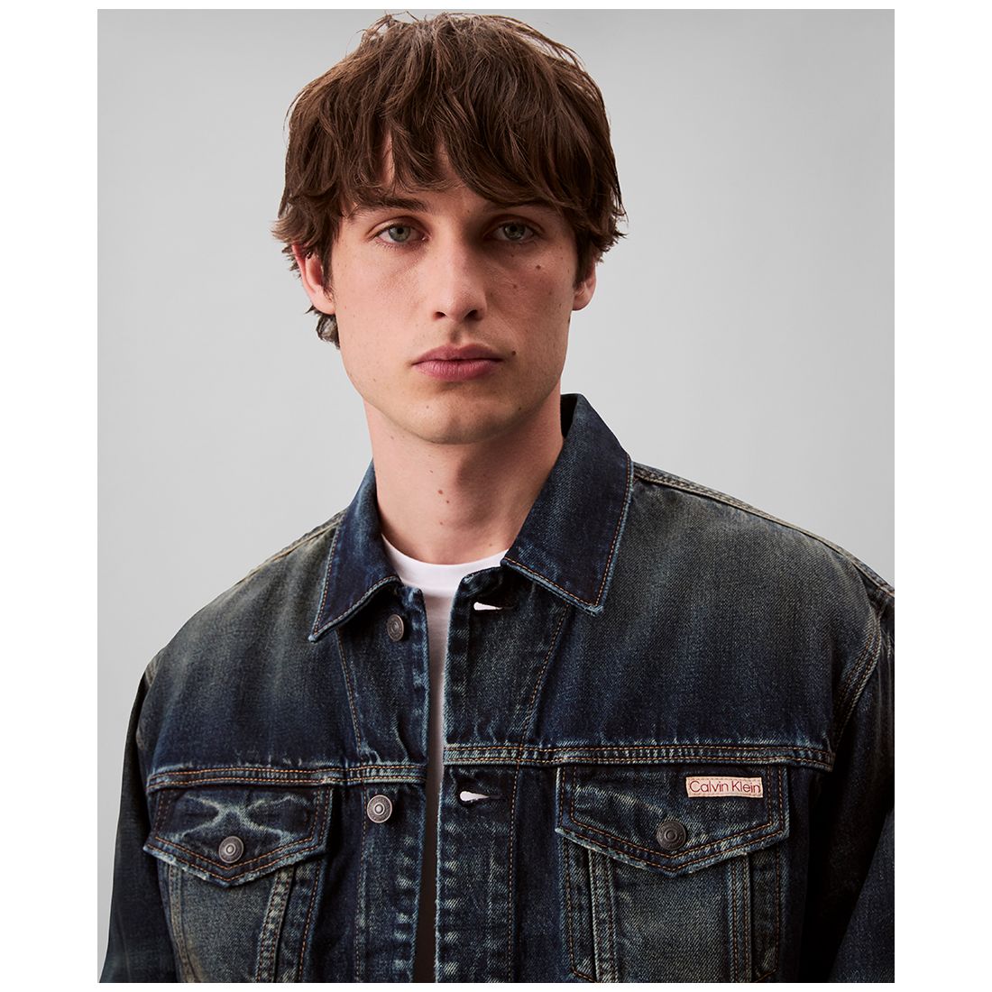 Calvin Klein Men's 90s Trucker Long Sleeve Jacket