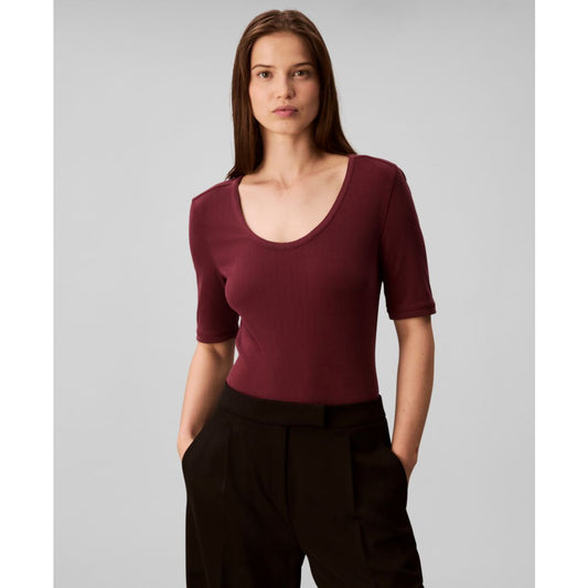 Calvin Klein Women's Scoop Neck Ribbed T-Shirt