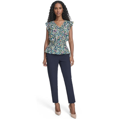 Tommy Hilfiger Women's Floral Smocked Peplum Top