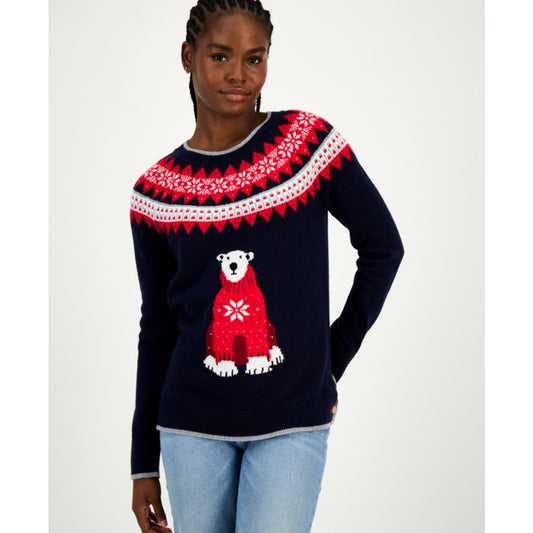 Tommy Hilfiger Women's Polar Bear Fair Isle Sweater