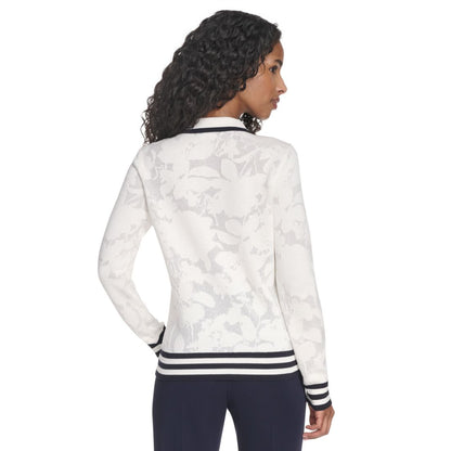 Tommy Hilfiger Women's Jacquard Long Sleeve Floral Sweater