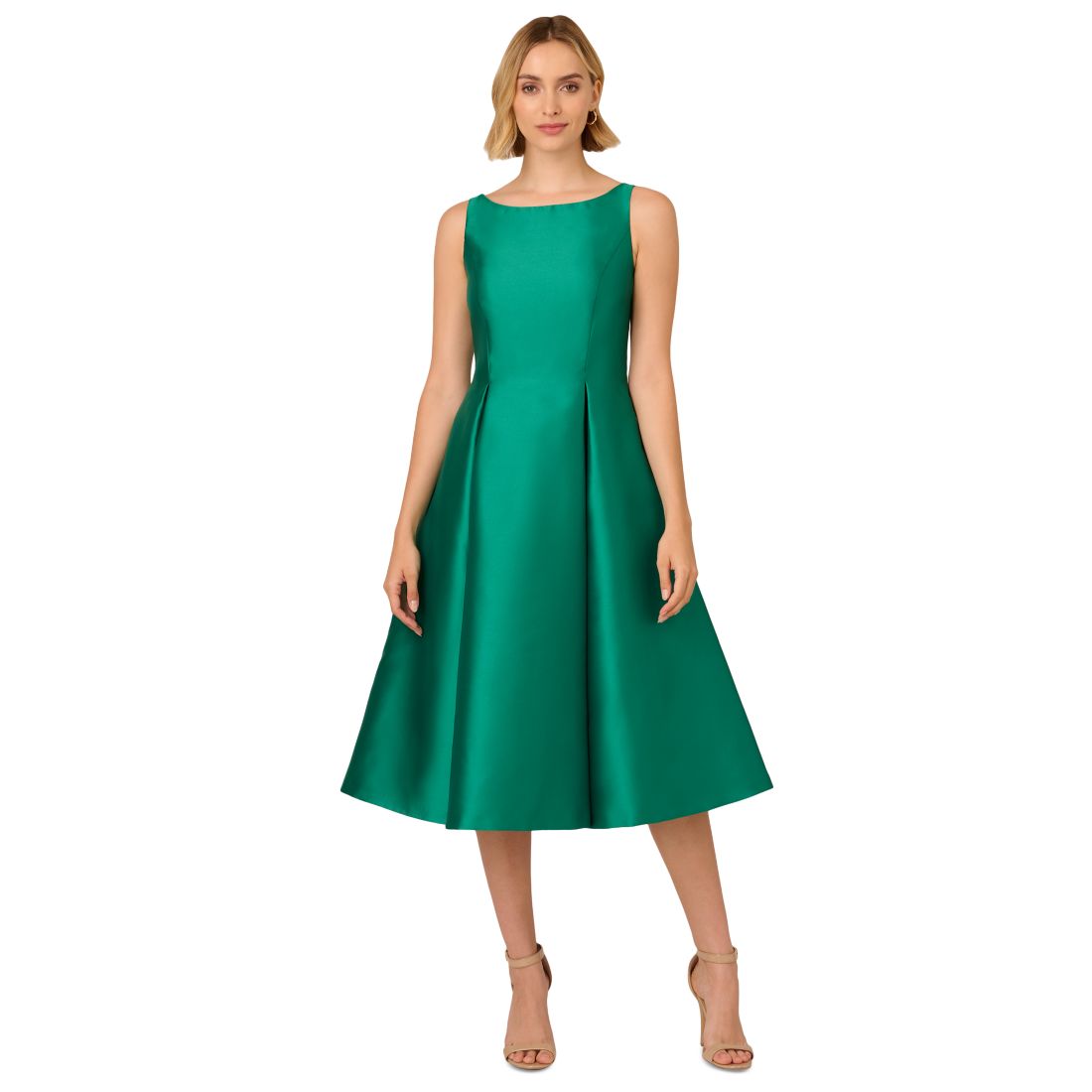 Adrianna Papell Boat-Neck A-Line Dress
