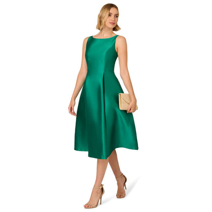 Adrianna Papell Boat-Neck A-Line Dress