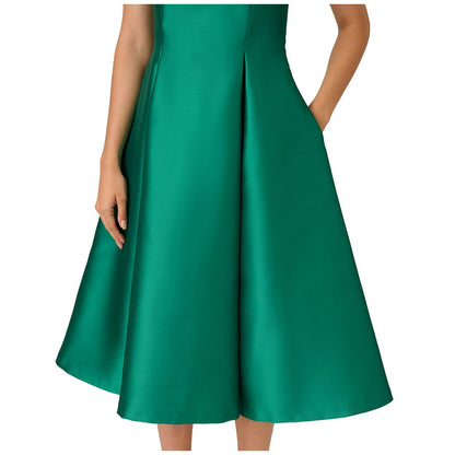 Adrianna Papell Boat-Neck A-Line Dress