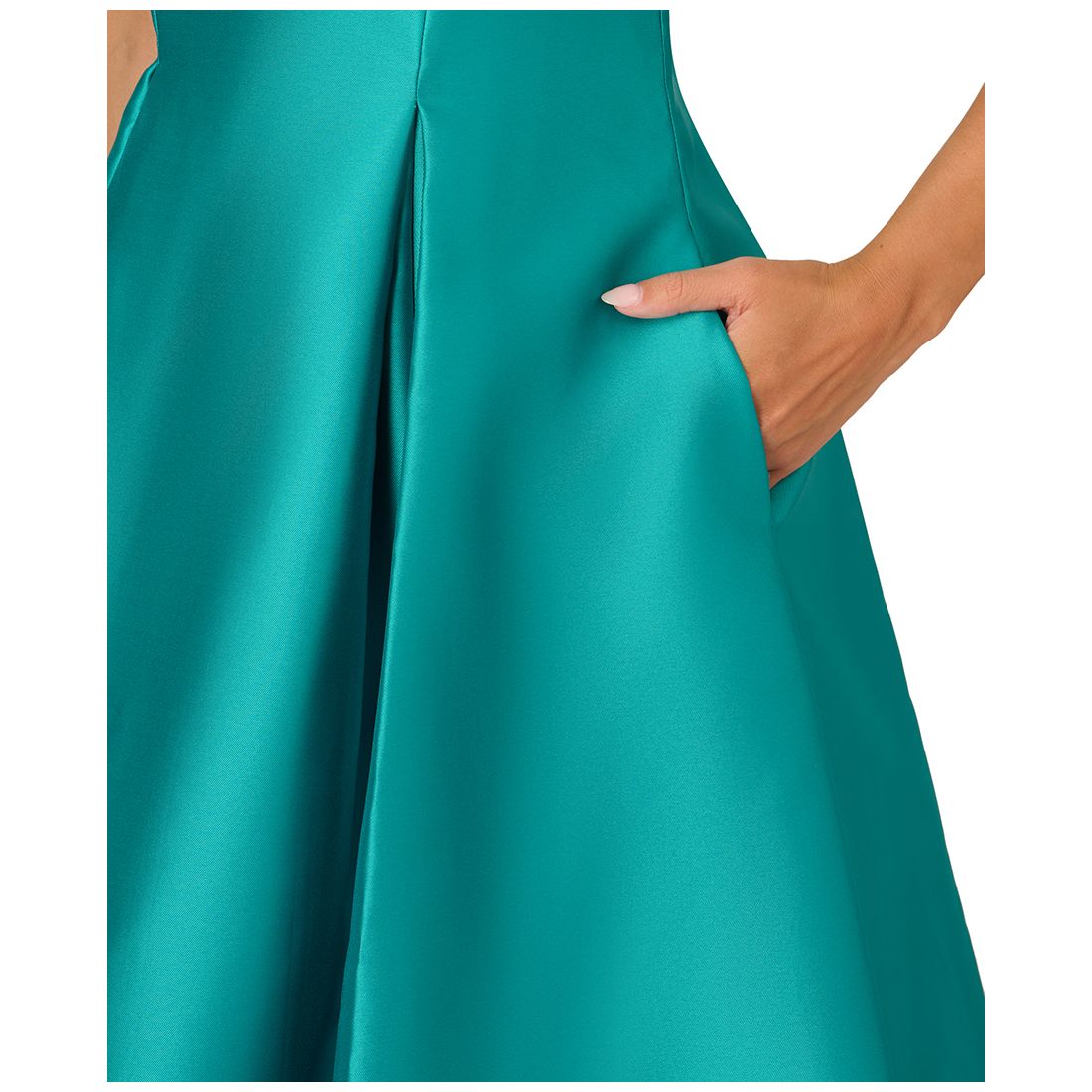 Adrianna Papell Boat-Neck A-Line Dress