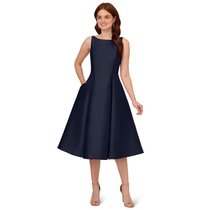 Adrianna Papell Boat-Neck A-Line Dress