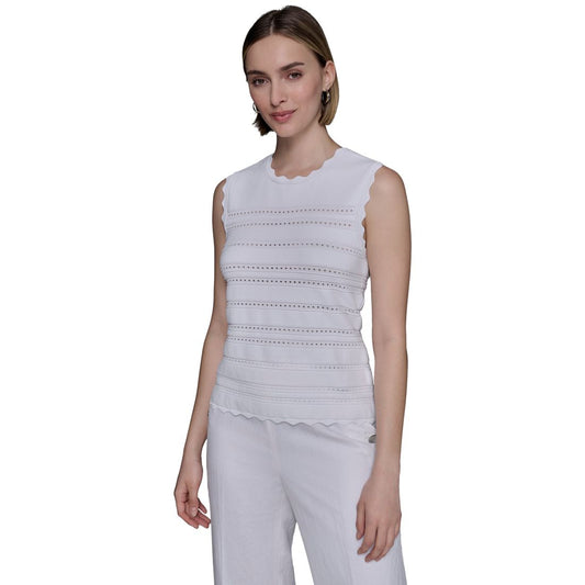 Karl Lagerfeld Paris Women's Scalloped-Trim Sweater