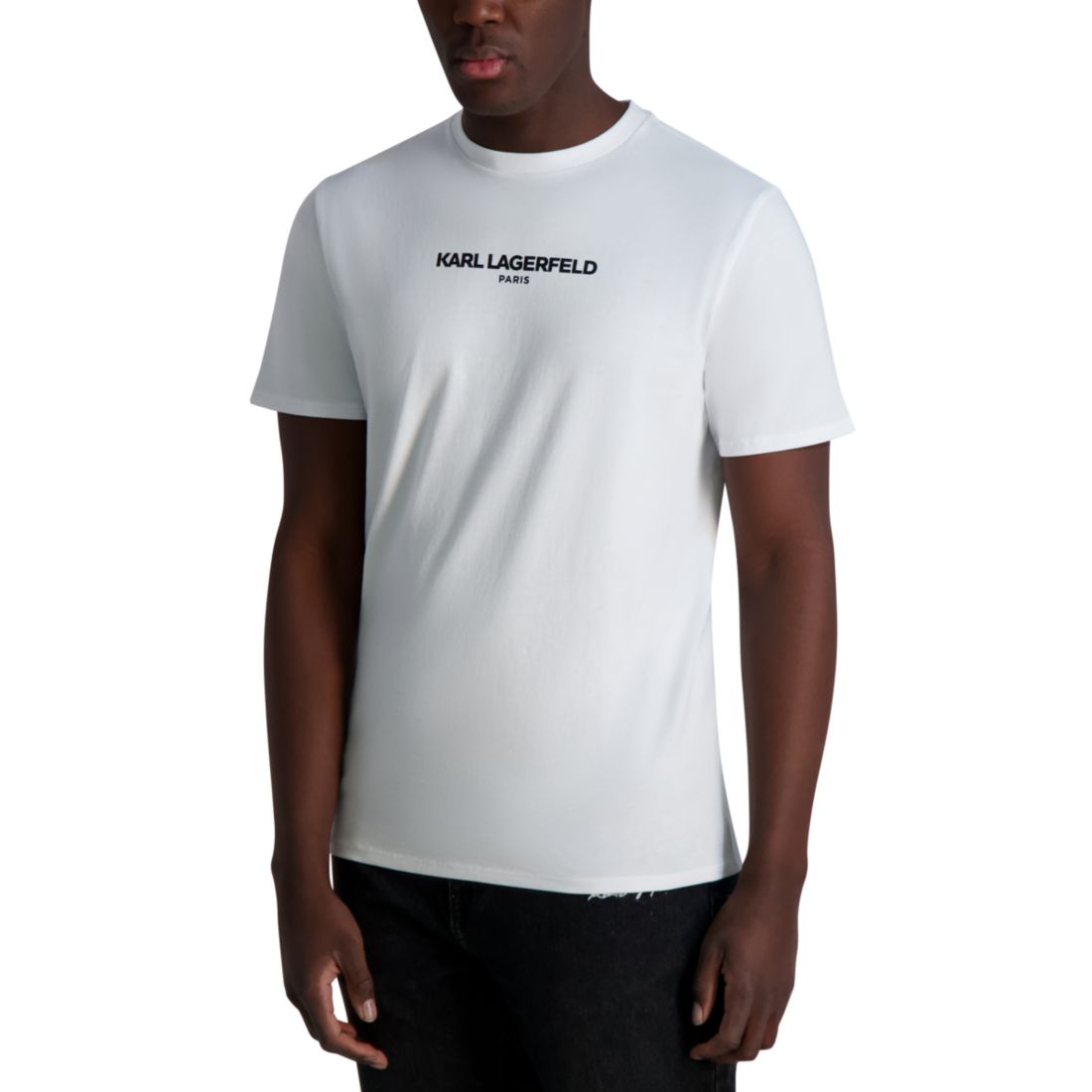 Karl Lagerfeld Paris Men's Short Sleeve Crewneck Logo T-Shirt