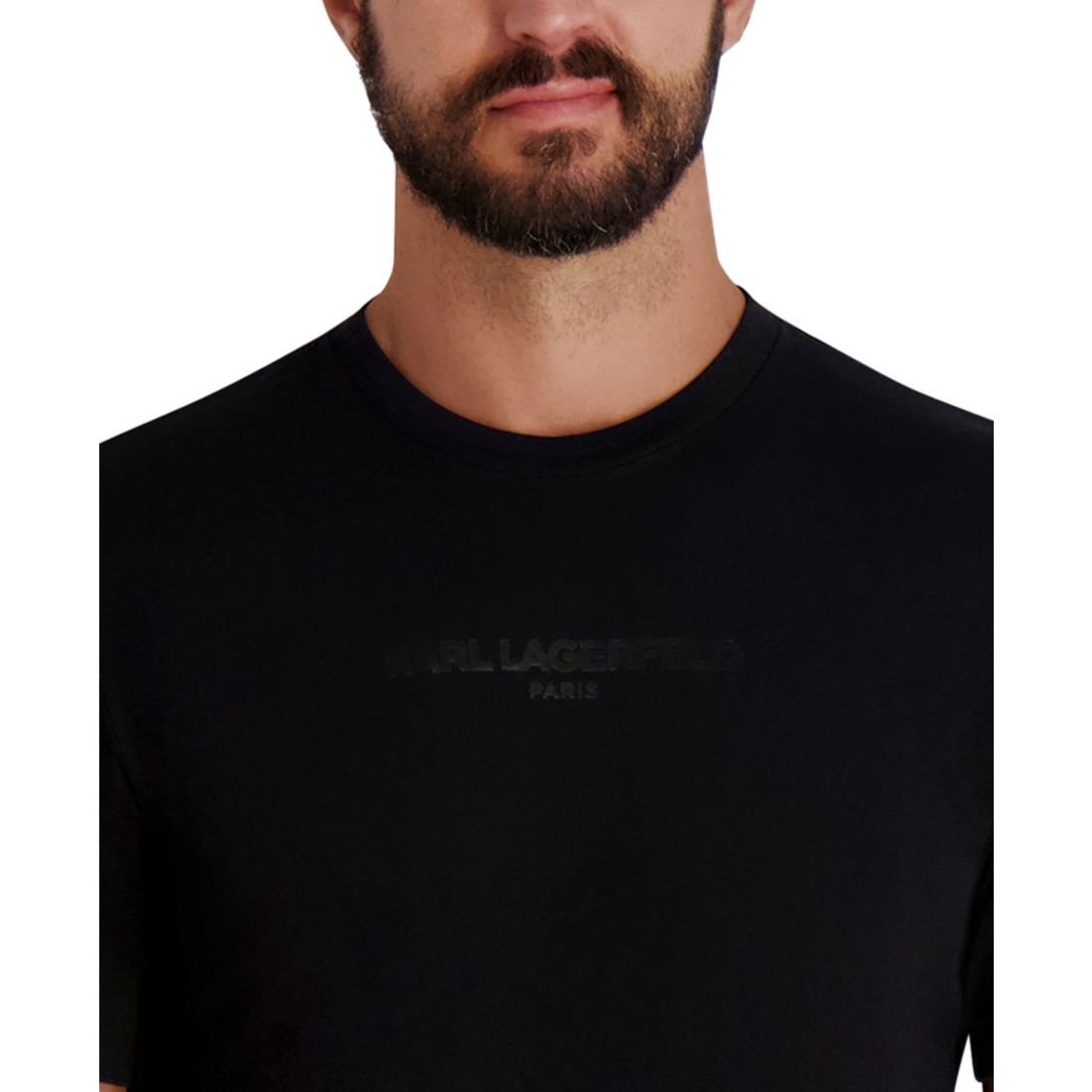 Karl Lagerfeld Paris Men's Short Sleeve Crewneck Logo T-Shirt