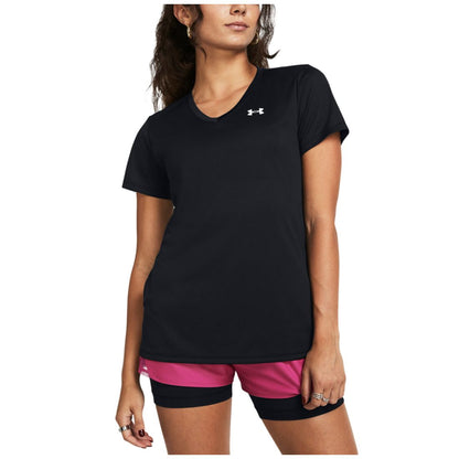 Under Armour Women's Tech V-Neck Short-Sleeve Top - White / / Black