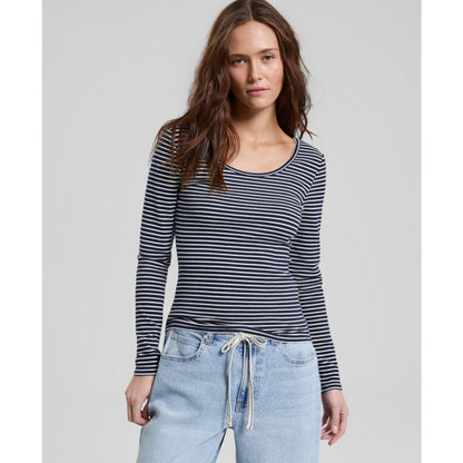 And Now This Women's Striped Double-Scoop Top, Macy's Exclusive