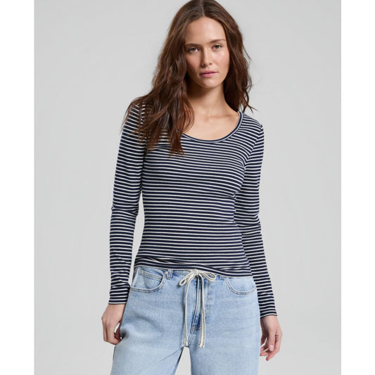And Now This Women's Striped Double-Scoop Top, Macy's Exclusive