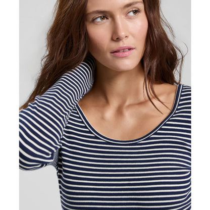 And Now This Women's Striped Double-Scoop Top, Macy's Exclusive