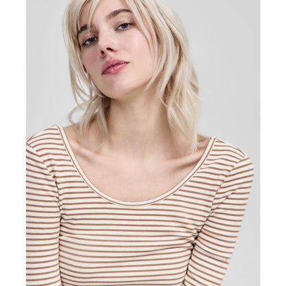 And Now This Women's Striped Double-Scoop Top, Macy's Exclusive