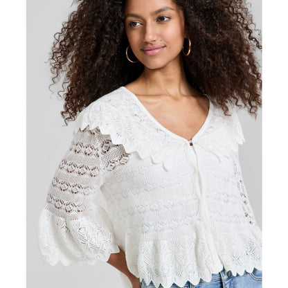 And Now This Women's Pointelle-Knit Cape-Back Cardigan, Macy's Exclusive