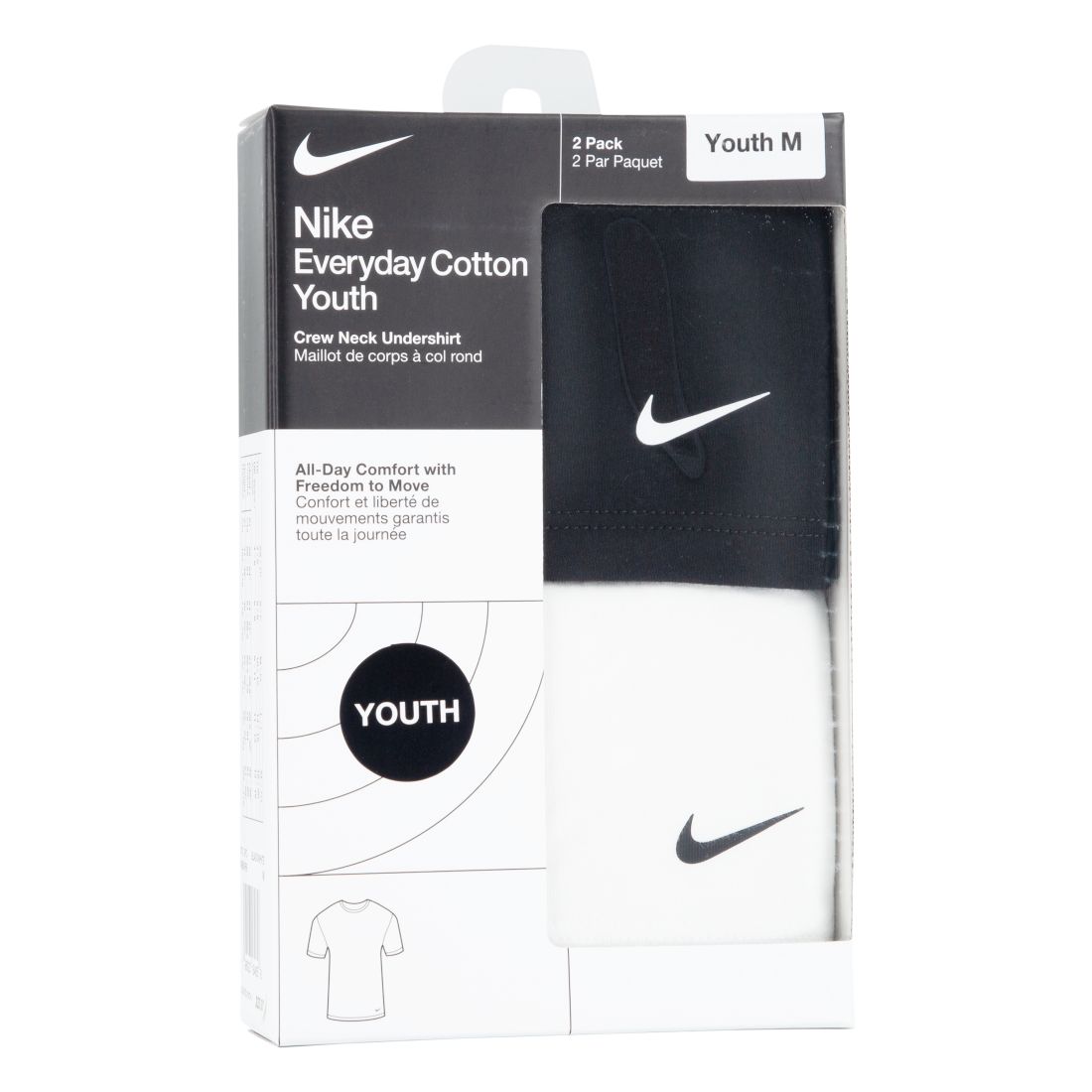 Nike Boys 2Pk Crew Undershirt