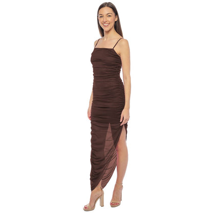 Jump Juniors' Embellished Sleeveless Asymmetrical Bodycon Long Dress