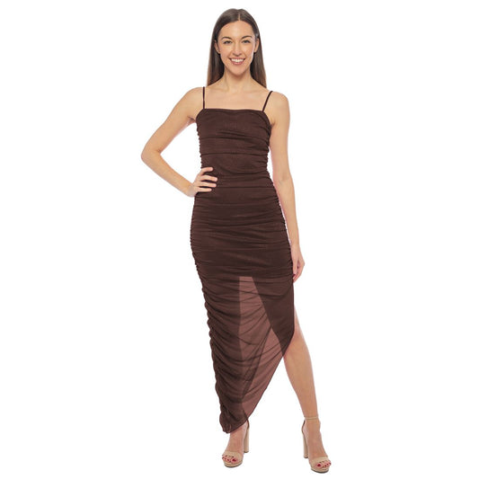 Jump Juniors' Embellished Sleeveless Asymmetrical Bodycon Long Dress