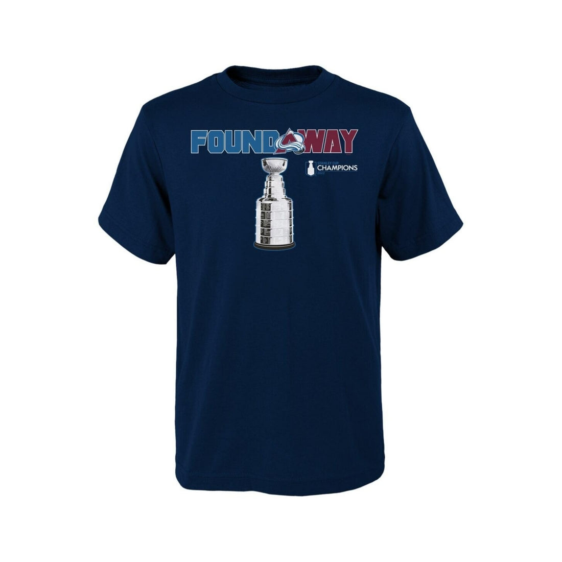 Big Boys Fanatics Navy Colorado Avalanche 2022 Stanley Cup Champions Celebration T-shirt