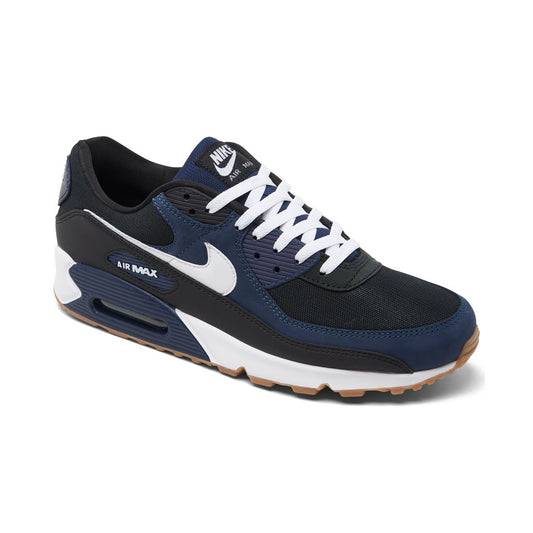 Nike Men's Air Max 90 Casual Sneakers from Finish Line - Navy, Black, White, Gum
