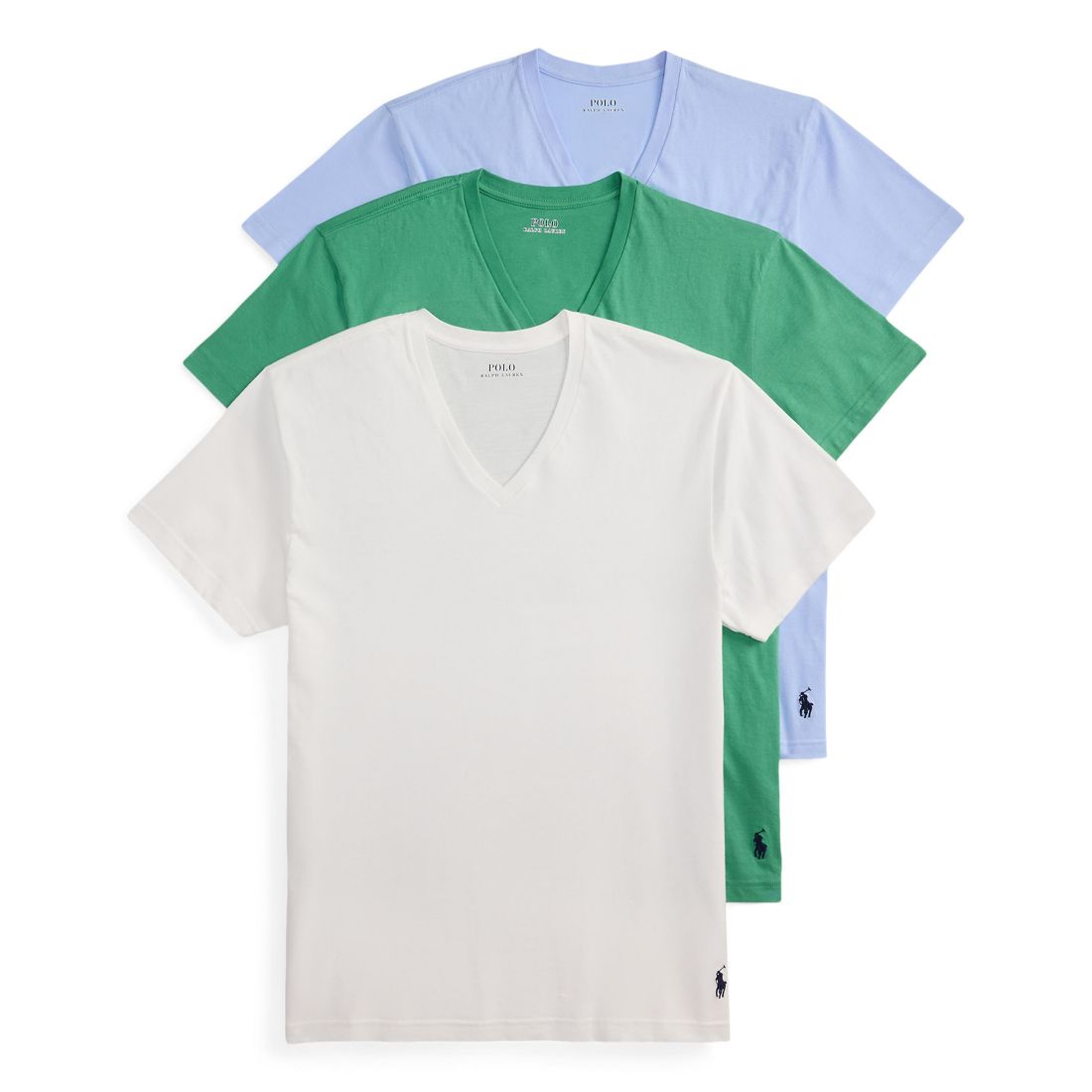 Polo Ralph Lauren Men's 3-Pack Classic Cotton V-Neck Undershirts