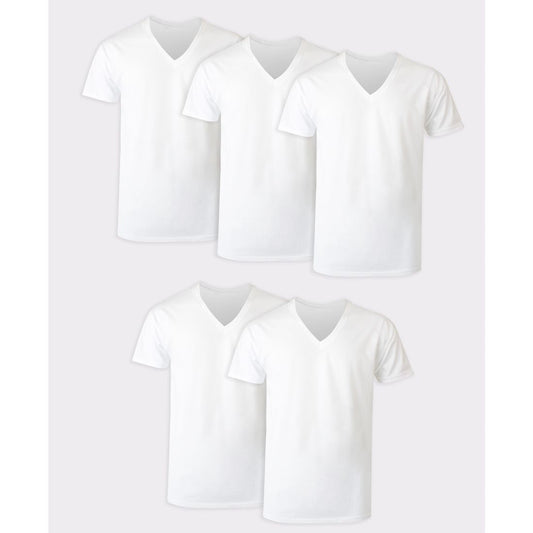 Hanes Men's Ultimate V-Neck Undershirt, 5-Pack