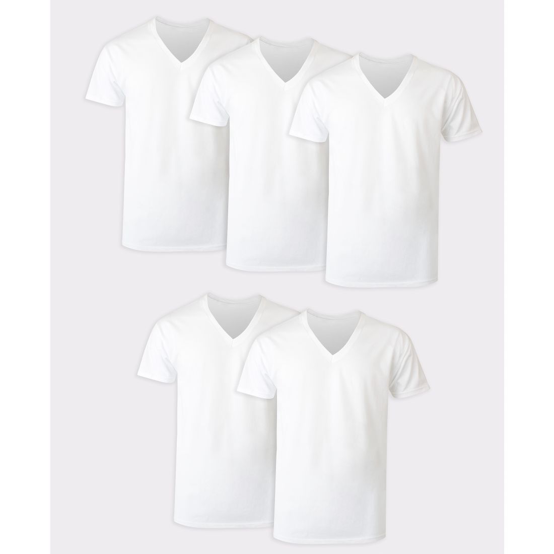 Hanes Men's Ultimate V-Neck Undershirt, 5-Pack