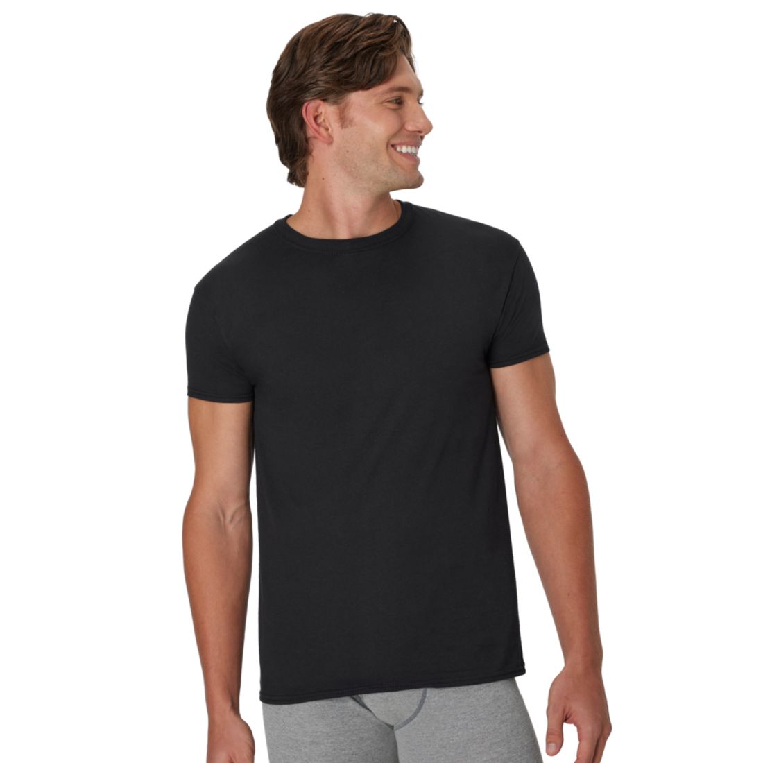 Hanes Men's Ultimate Short-Sleeve Crewneck Undershirt, 5-Pack