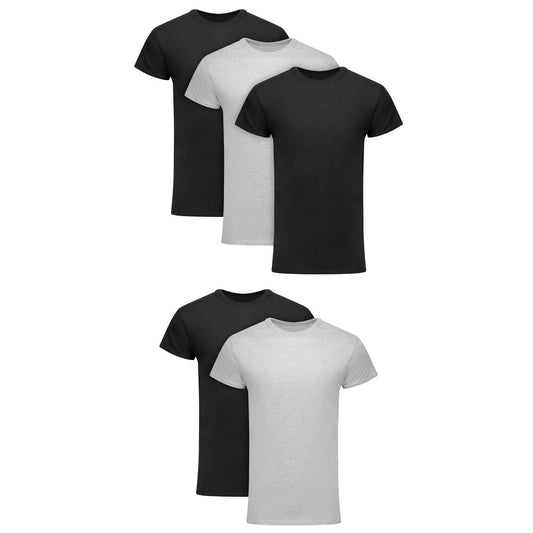 Hanes Men's Ultimate Short-Sleeve Crewneck Undershirt, 5-Pack