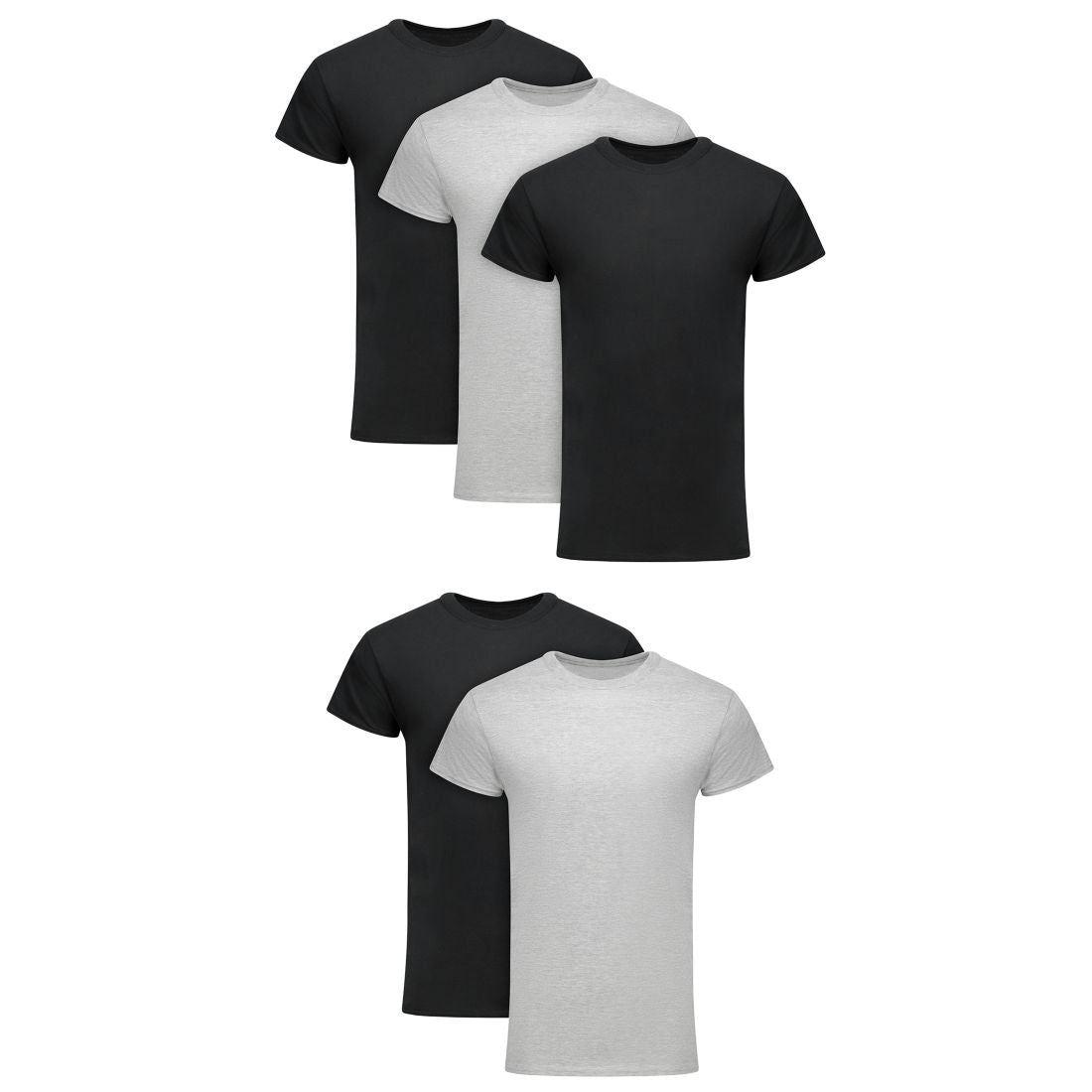 Hanes Men's Ultimate Short-Sleeve Crewneck Undershirt, 5-Pack