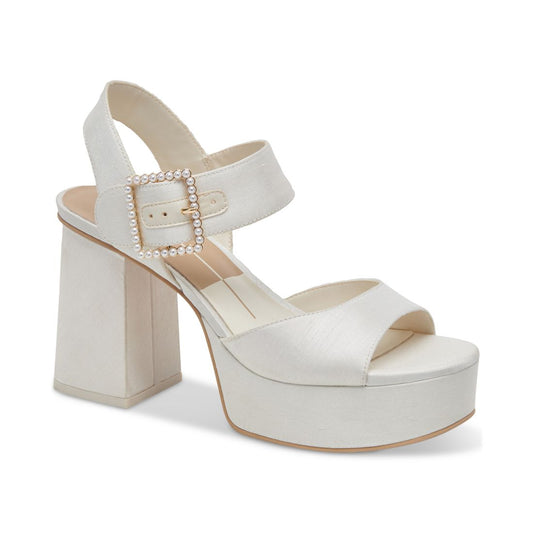 Dolce Vita Women's Bobby Pearls Ankle-Strap Two-Piece Platform Sandals