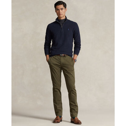Polo Ralph Lauren Men's Mesh-Knit Cotton Quarter-Zip Sweater
