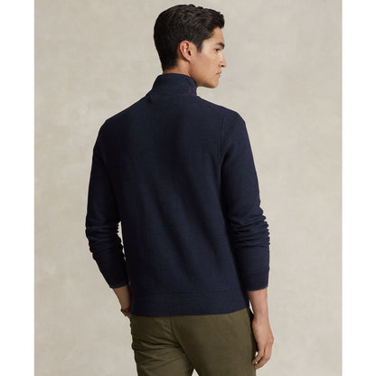 Polo Ralph Lauren Men's Mesh-Knit Cotton Quarter-Zip Sweater