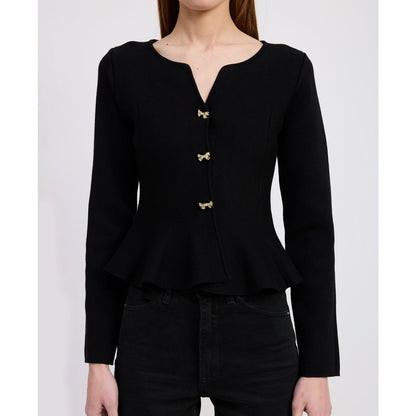 En Saison Women's Idah Button Front Cardigan Sweater