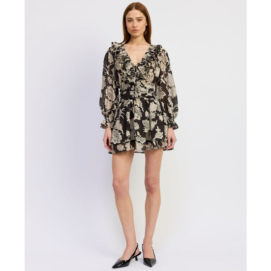 En Saison Women's Elisabet V-Neck Mini Dress