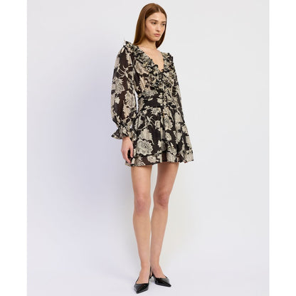 En Saison Women's Elisabet V-Neck Mini Dress
