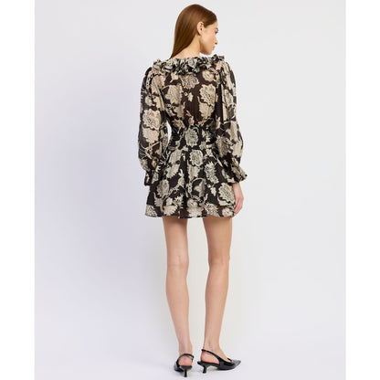 En Saison Women's Elisabet V-Neck Mini Dress