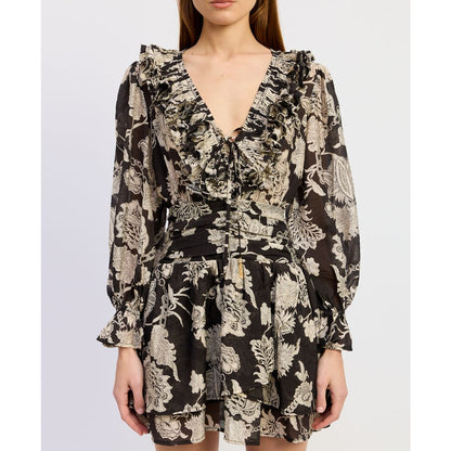 En Saison Women's Elisabet V-Neck Mini Dress