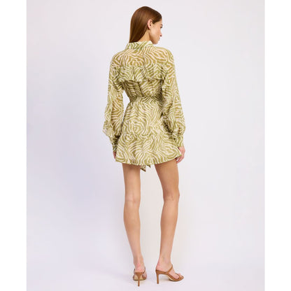 En Saison Women's Skylar Button Front Mini Dress